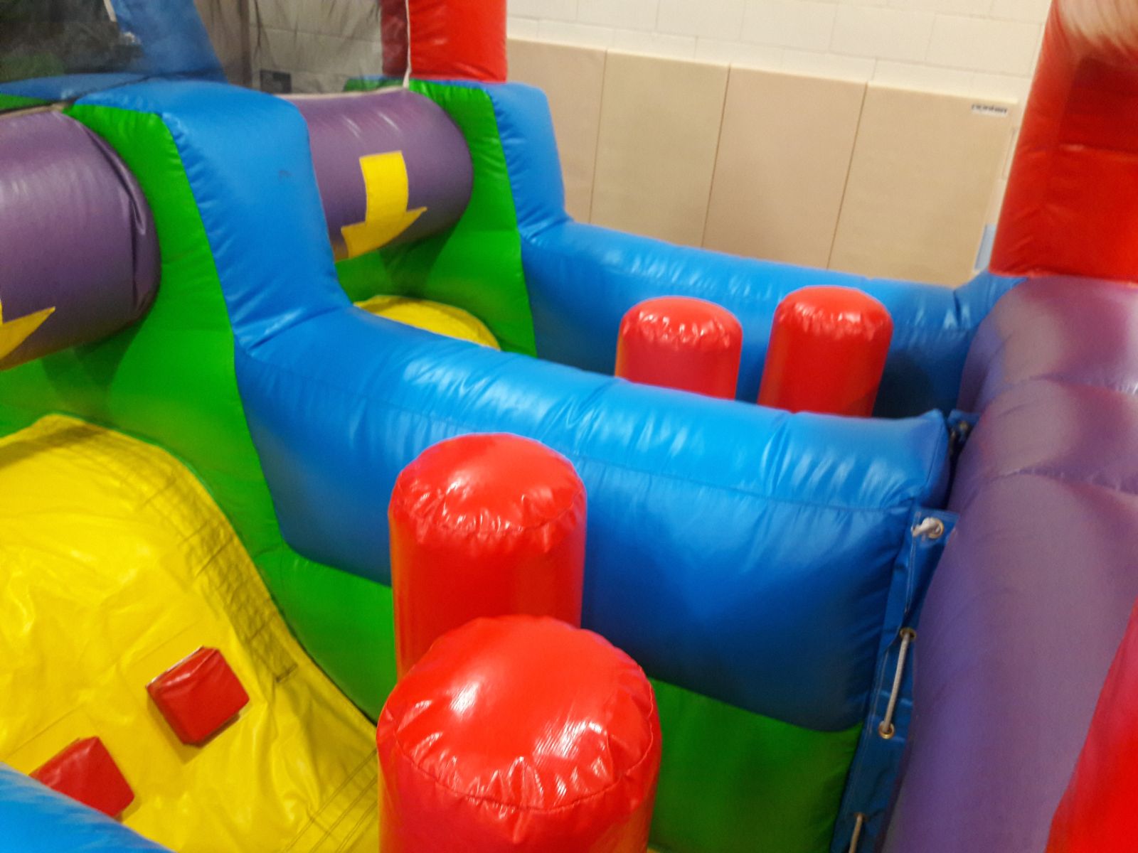 Obstacles inside the Wacky 7 Element Obstacle Course